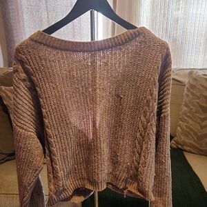 Elegant Tan Knit Sweater
